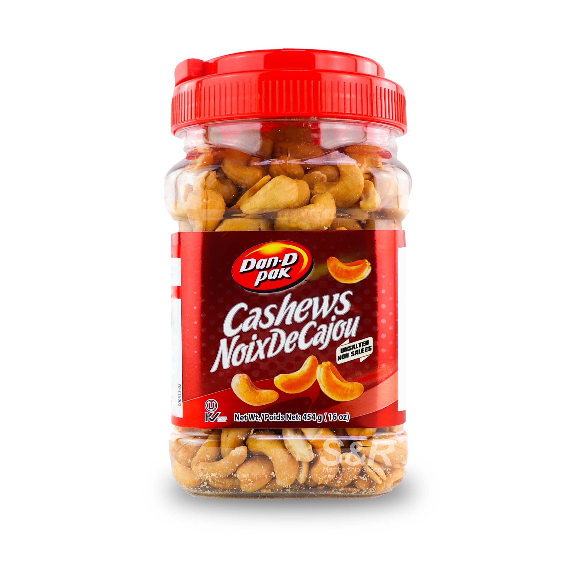 Dan-D Pak Whole Cashew Unsalted 454g Dan-D Pak Whole Cashew Unsalted 454g